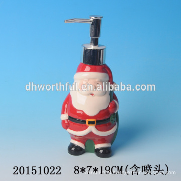 Personalized ceramic lotion dispenser with santa claus shape for christmas decoration